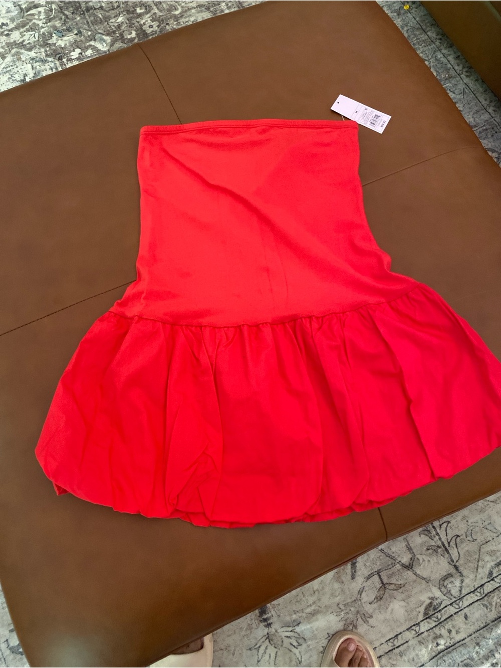 Bright Red Women’s Ruffled Dress - Picture 3 of 3